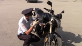 В Гурьевске инспекторы ГИБДД обнаружили мотоцикл, который был угнан на территории Великобритании