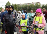 В Кемеровской области юные инспекторы движения приняли участие в городском велопробеге «ВелоГурьевск-2020»